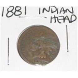1881 INDIAN HEAD PENNY *RARE EARLY COIN*!! PENNY CAME OUT OF SAFE!!