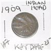Image 1 : 1909 INDIAN HEAD PENNY RED BOOK VALUE IS $23.00+ *RARE KEY DATE VERY FINE+ GRADE*!!