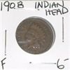 Image 1 : 1908 INDIAN HEAD PENNY RED BOOK VALUE IS $6.00+ *RARE KEY DATE FINE GRADE*!! PENNY CAME OUT OF SAFE!