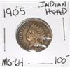 Image 1 : 1905 INDIAN HEAD PENNY RED BOOK VALUE IS $100.00+ *RARE MS-64 HIGH GRADE*!! PENNY CAME OUT OF SAFE!!