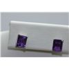Image 1 : 12.25 CTW AMETHYST EARINGS .925 STERLING SILVER