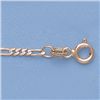 Image 1 : Genuine 16" 14k  Gold-Yellow 2.2mm Rhod Figaro Chain
