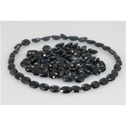Natural Dark Sapphire Oval Cut 4x6mm 140 pcs 85.85 ctw