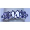 Image 1 : 10.40 CTW TANZANITE RING .925 STERLING SILVER