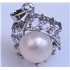 Image 1 : PEACH PEARL AND CZ PENDANT