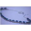 Image 1 : 96.75 CTW BLUE TOPAZ OVAL NECKLACE .925 STERLING SILVER