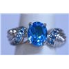Image 1 : 33.25 CTW BLUE TOPAZ RING .925 STERLING SILVER
