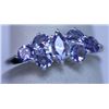 Image 1 : 11.05 CTW TANZANITE RING .925 STERLING SILVER