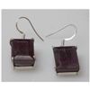 Image 1 : Natural 10.58 g Ruby Emerald Cut .925 Sterling Earrings
