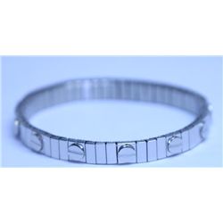 WHITE STAINLESS STEEL FLEXIBLE BRACELET