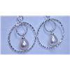 Image 1 : 20.80 CTW WHITE PEARL DANGLING EARRING