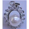 Image 1 : WHITE PEARL AND CZ PENDANT
