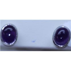 17.50 CTW AMETHYST EARRING .925 STERLING SILVER