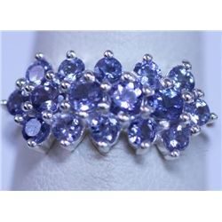 9.75 CTW TANZANITE RING .925 STERLING SILVER