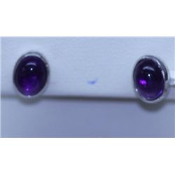 14.50 CTW AMETHYST EARRING .925 STERLING SILVER