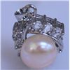 Image 1 : PEACH PEARL AND CZ PENDANT