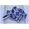 Image 1 : 10.65 CTW TANZANITE RING .925 STERLING SILVER