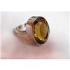 Image 1 : Natural 32.ctw Citrine Oval Ring .925 Sterling Silver