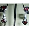 Image 1 : NATURAL 27.25 CTW GARNET EARRING .925 STERLING SILVER