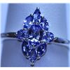 Image 1 : 11.70 CTW TANZANITE RING .925 STERLING SILVER