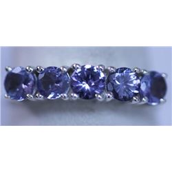 11.40 CTW TANZANITE RING .925 STERLING SILVER