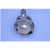 Image 1 : 14.50 CTW PEACH PEARL AND CZ PENDANT