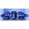 Image 1 : 10.85 CTW TANZANITE RING  .925 STERLING SILVER