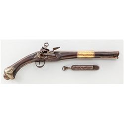 Moorish Miquelet Pistol, with powder measurer