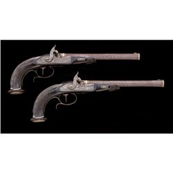 Fantastic Pair of Nowotny Perc. Target Pistols