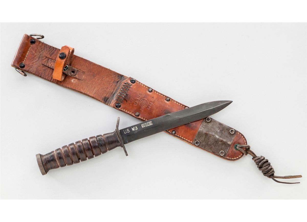 Blade marked ''U.S. M3 Kinfolks Inc.'' Trench Knife