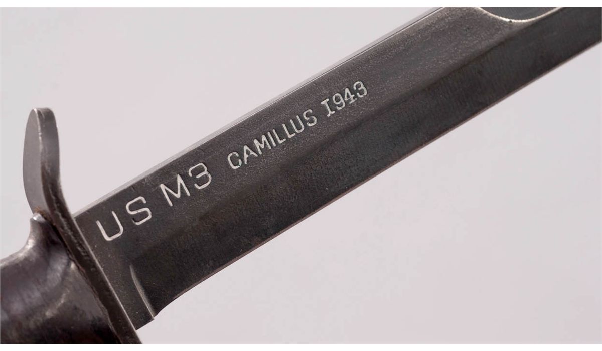 Blade marked ''U.S. M3 Camillus'' Trench Knife