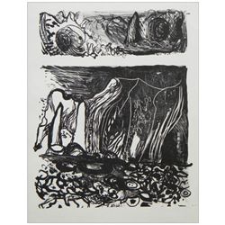 John Piper original lithograph Bullslaughter Bay, Pembrokeshire II