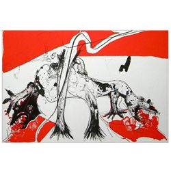 Paul Rebeyrolle original lithograph, 1970