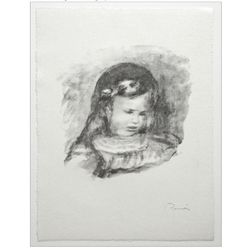 Pierre-Auguste Renoir "Claude Renoir, Fils de l'Artiste, la Tete Baisee" original lithograph