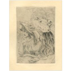 Pierre-Auguste Renoir "Le chapeau epingle" original etching