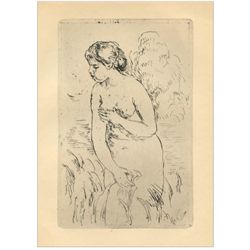 Pierre-Auguste Renoir "Baigneuse Debout, a mi-jambes" original etching