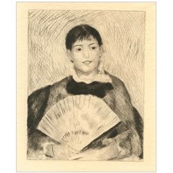 Pierre-Auguste Renoir etching "La femme a l'eventail"