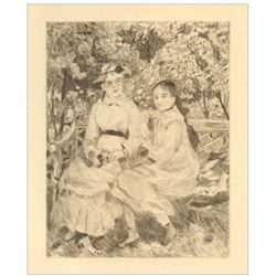 Pierre-Auguste Renoir etching "Portrait"