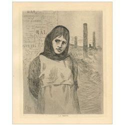 Felicien Rops engraving "La Greve"