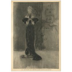 Felicien Rops engraving "Le dessous de cartes d'une partie de whist"