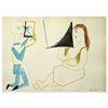 Image 1 : Pablo Picasso lithograph (Woman and Clown)