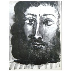 Pablo Picasso lithograph "Visage d'homme barbu"