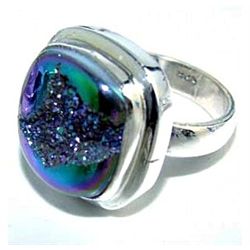 Silver and Fire Opal Ring