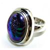 Image 1 : Silver and Coated Drusy Ring