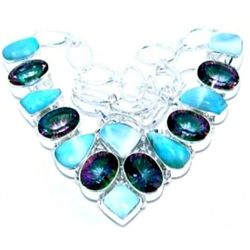 Larimar & Mystic Topaz Necklace