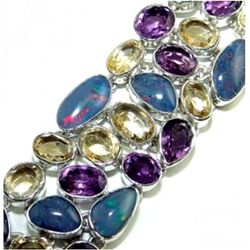 Amethyst, Citrine & Fire Opal Bracelet