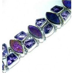 Titanium Drusy and Amethyst Bracelet