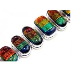 American Dichroic Glass Bracelet