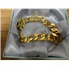 MENS GOLD PLATED CUBAN LINK BRACLET