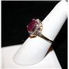 Image 3 : 10K GOLD DIAMOND AND RUBY RING